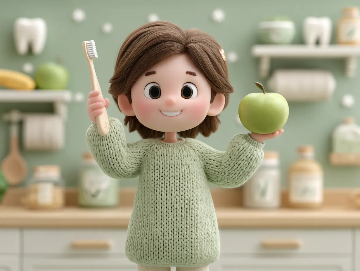 Hábitos dentales saludables y alimentación sin azúcar para niños - Alimentación